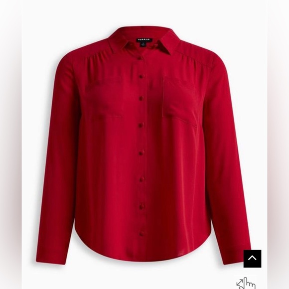 Torrid sz 5 red blouse NWT - Picture 4 of 9